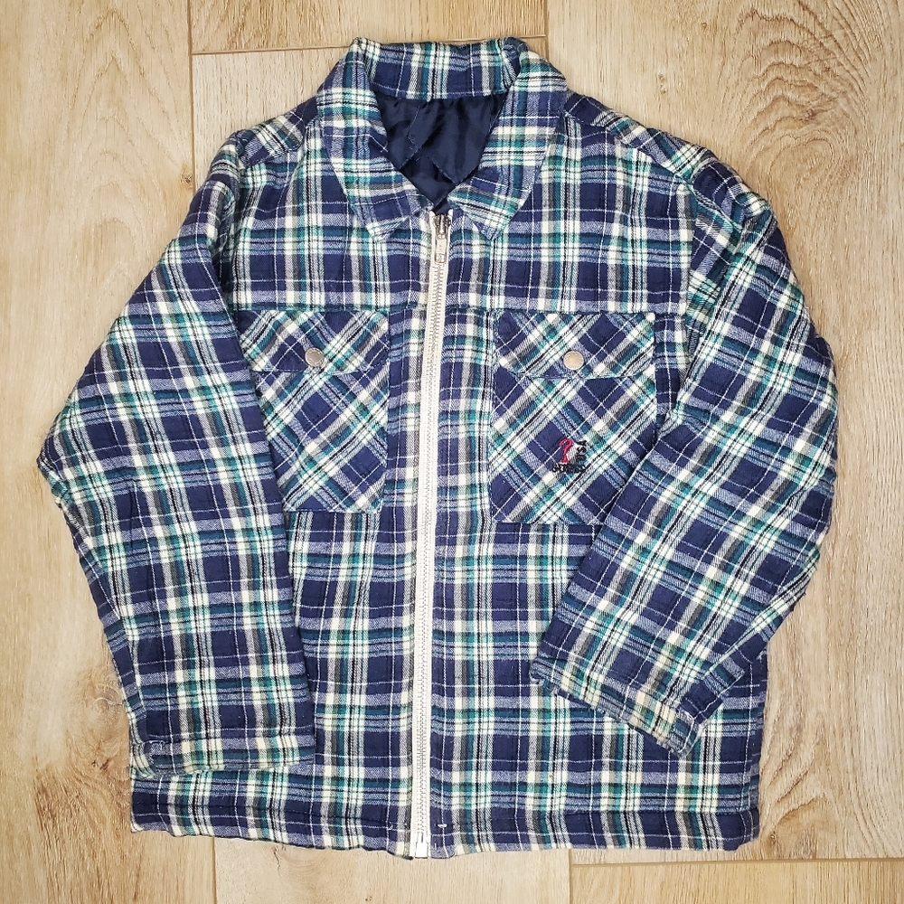 30) GUESS Thermal Zip Plaid Jacket Sz. L 4/5